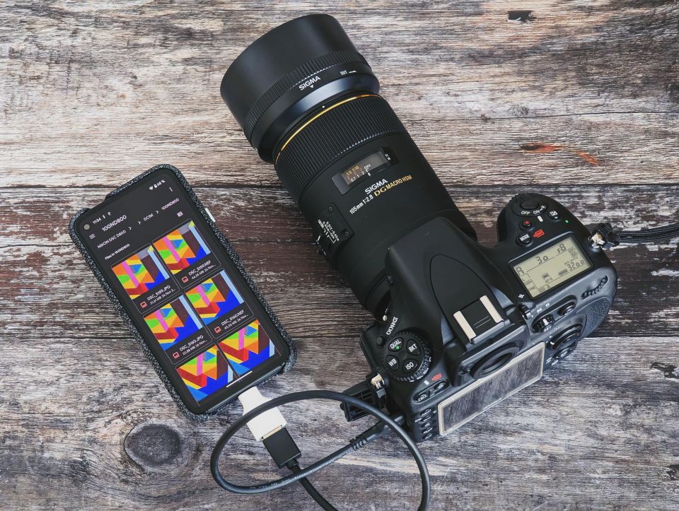 Nikon D800 and Pixel 4a